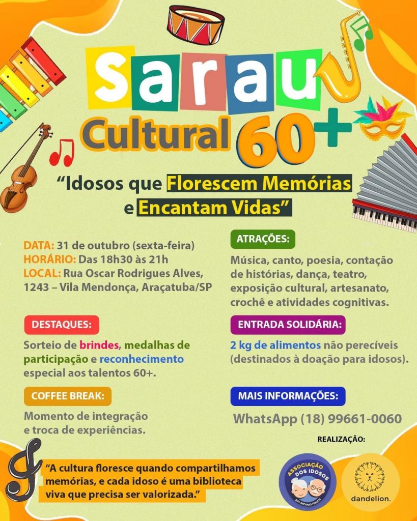 SARAU CULTURAL 60 +