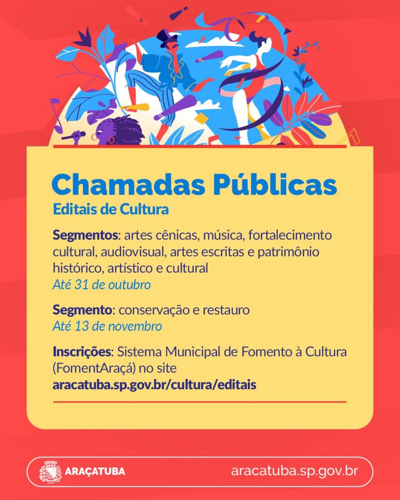 Secretaria de Cultura fará nos dias 28 e 29 de outubro plantão tira-dúvidas sobre editais de fomento cultural